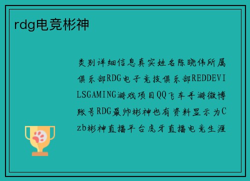 rdg电竞彬神